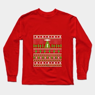 UFO ALIEN ugly christmas Long Sleeve T-Shirt